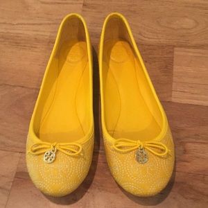 Yellow Tory Burch Flats